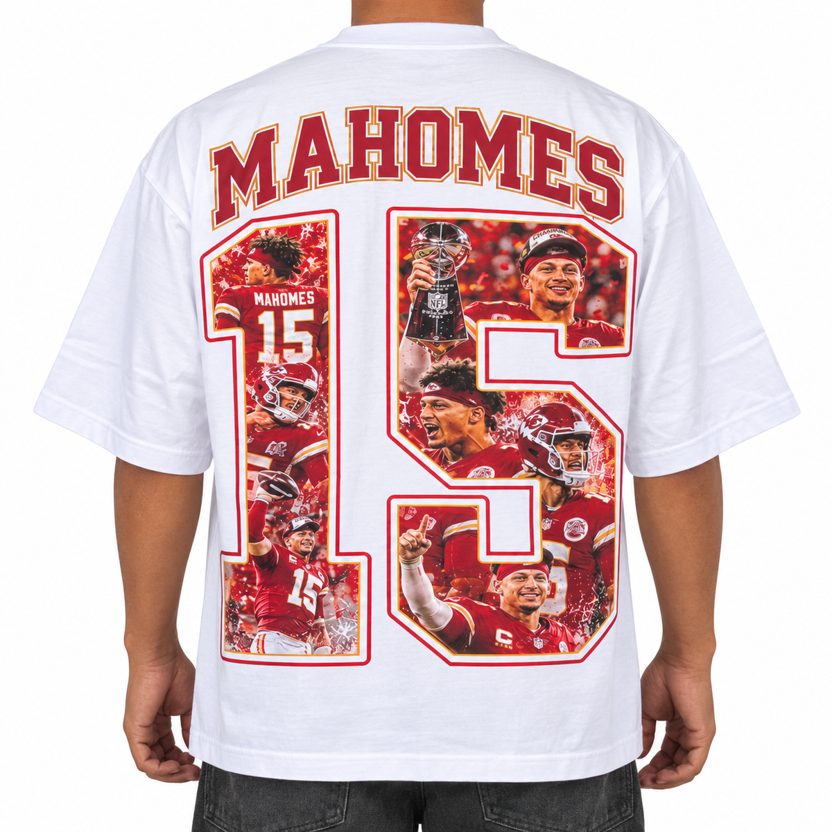 Patrick Mahomes Oversized Graphic Tee - Back