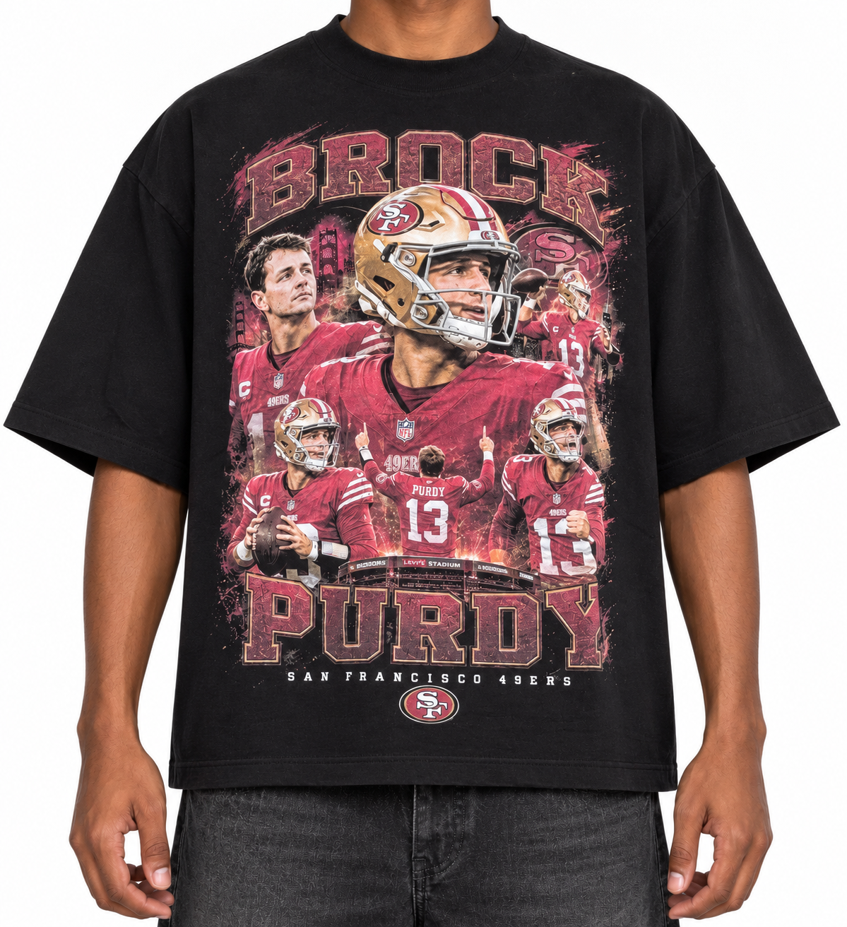 Brock Purdy Oversized Graphic Tee - Front