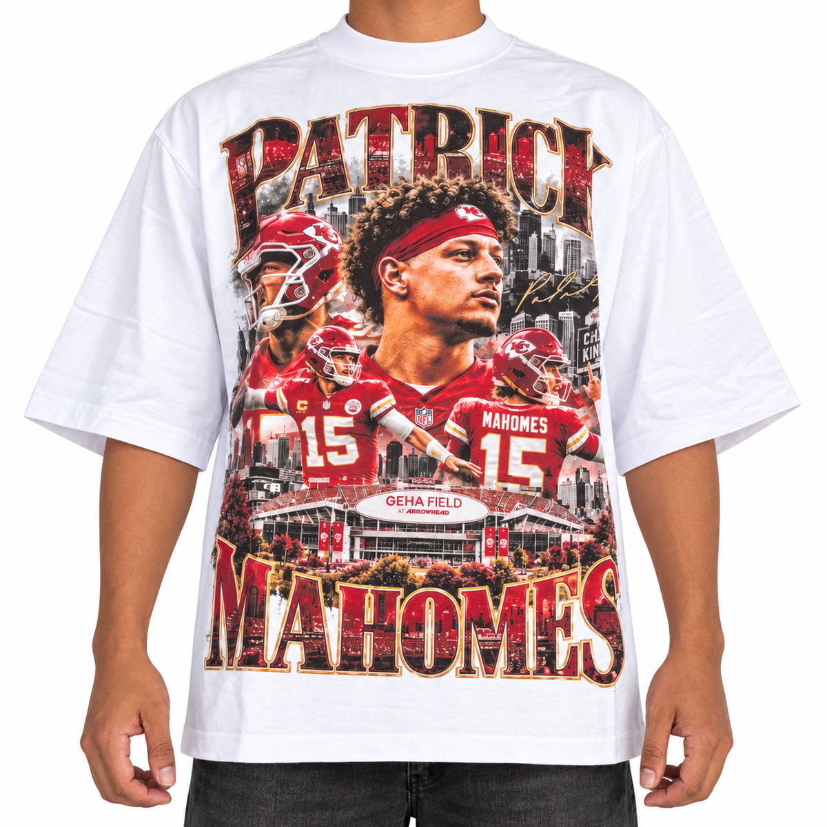 Patrick Mahomes Oversized Graphic Tee - Front