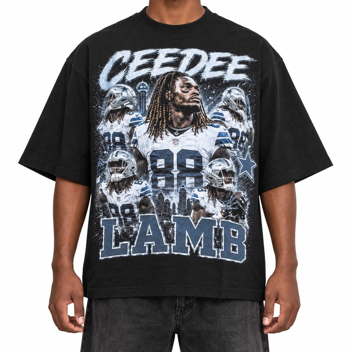 CeeDee Lamb Oversized Graphic Tee - Front