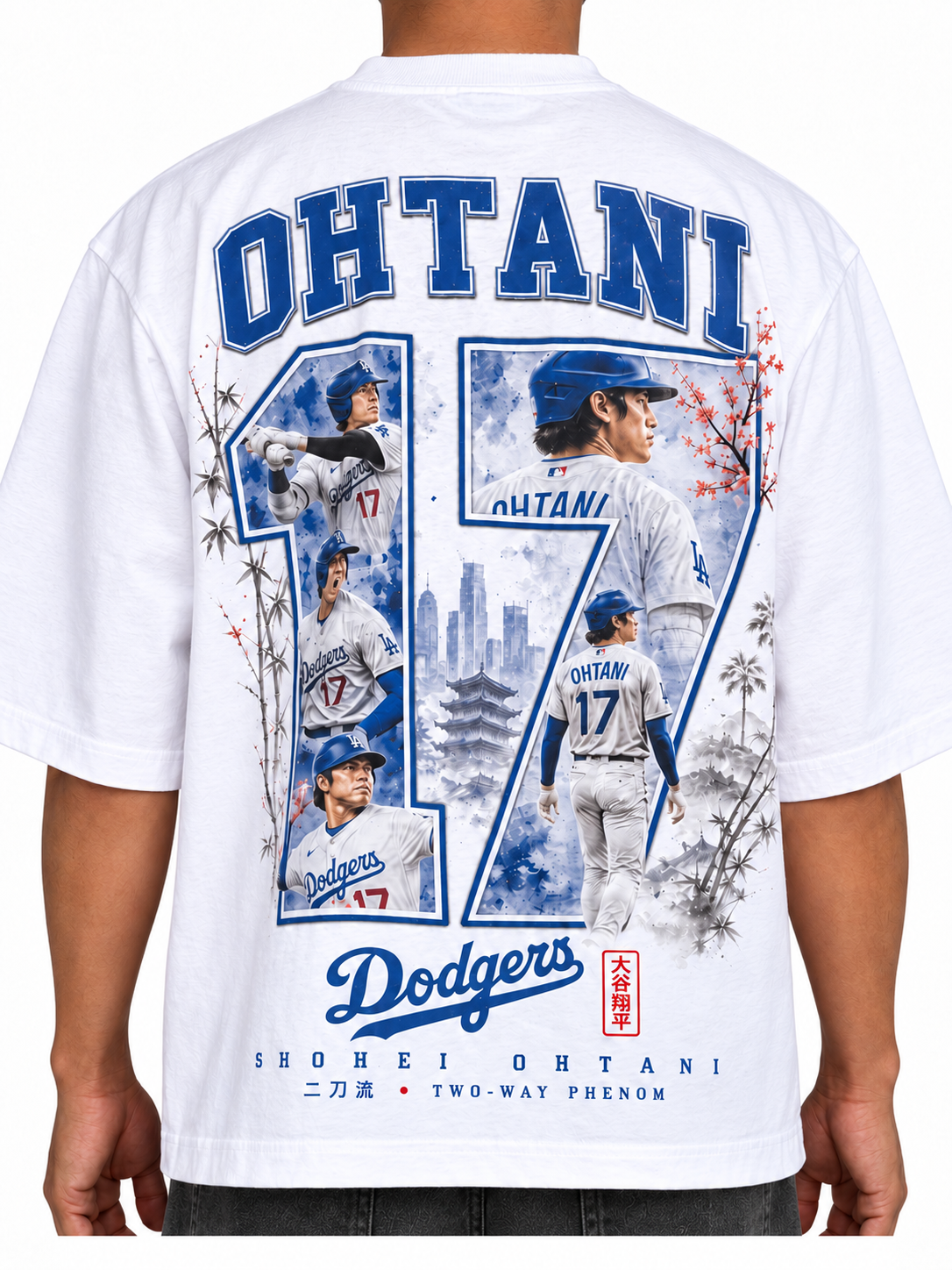 Shohei Ohtani Oversized Graphic Tee - Back