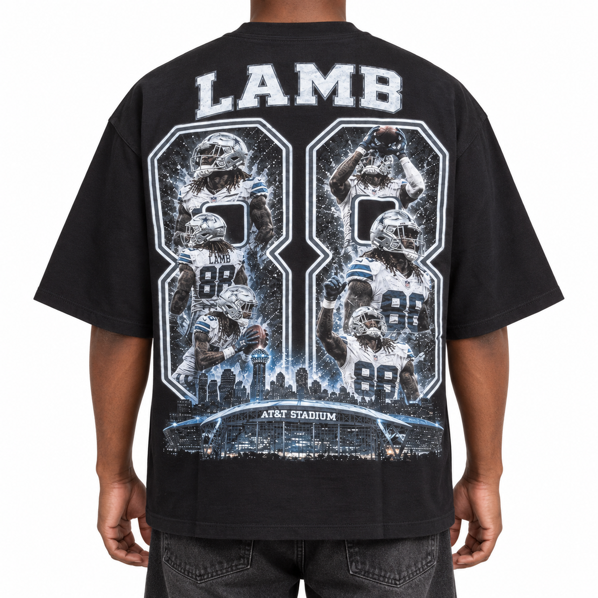 CeeDee Lamb Oversized Graphic Tee - Back