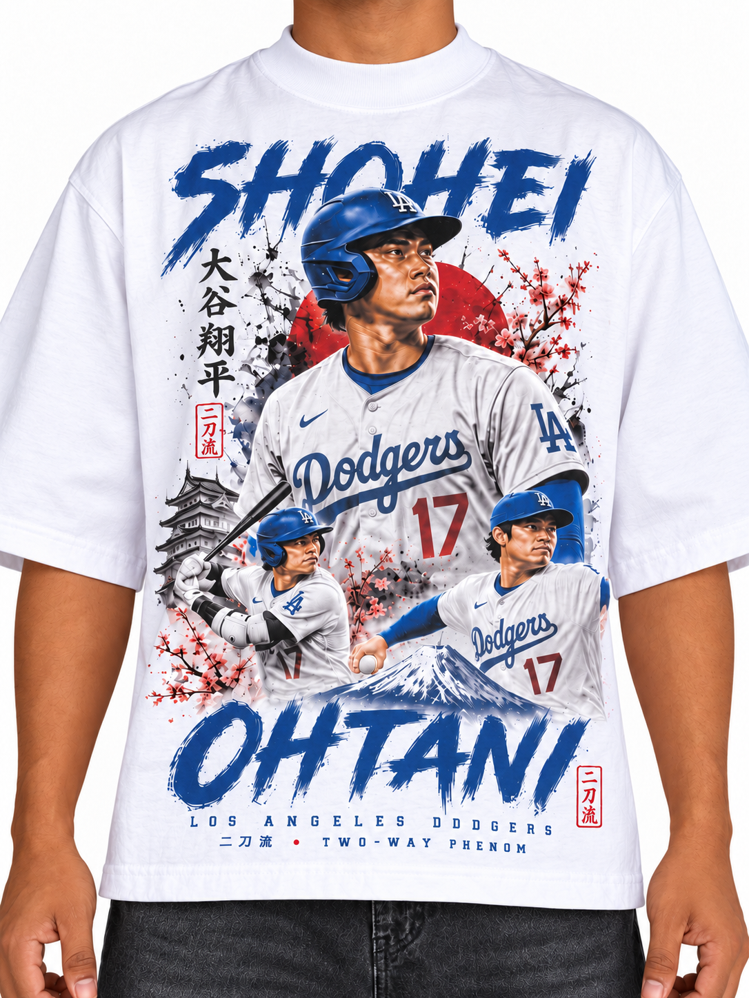 Shohei Ohtani Oversized Graphic Tee - Front